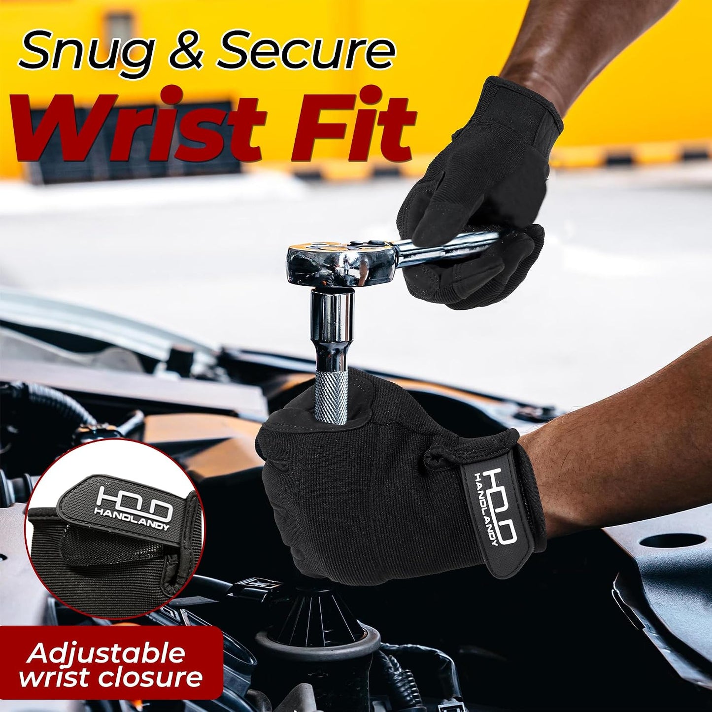 Work Gloves for Men & Women, Utility Mechanic Working Gloves Touch Screen, Flexible Gardening Gloves for Yard