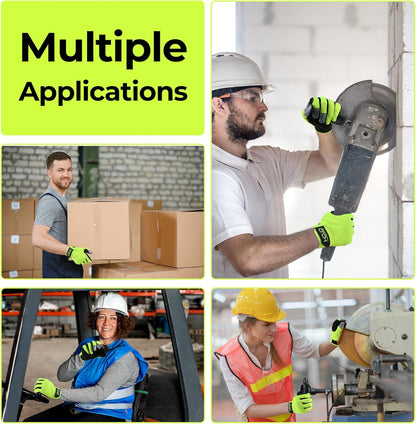 Work Gloves for Men & Women, Utility Mechanic Working Gloves Touch Screen, Flexible Gardening Gloves for Yard