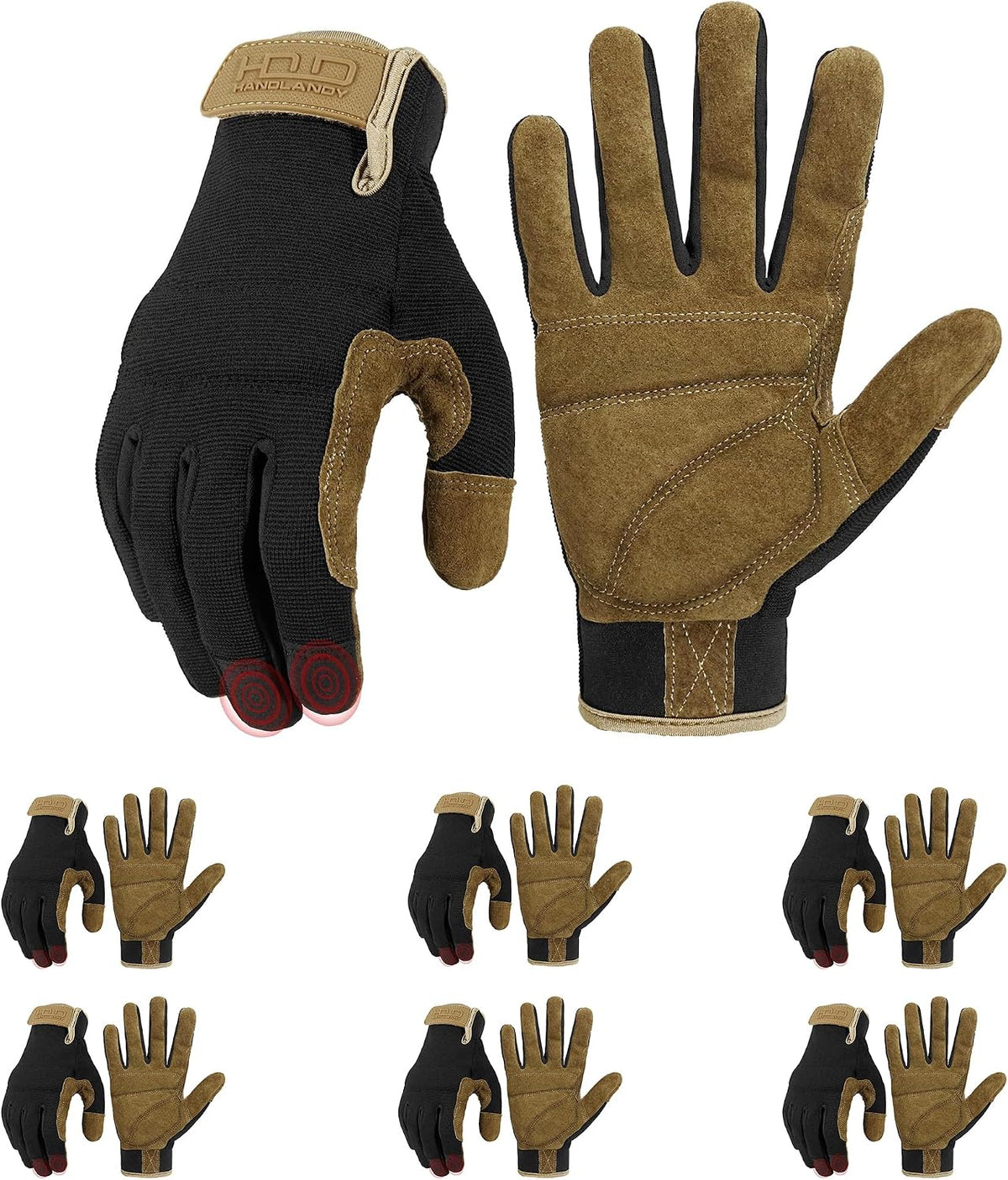 Work Gloves for Men & Women, Utility Mechanic Working Gloves Touch Screen, Flexible Gardening Gloves for Yard