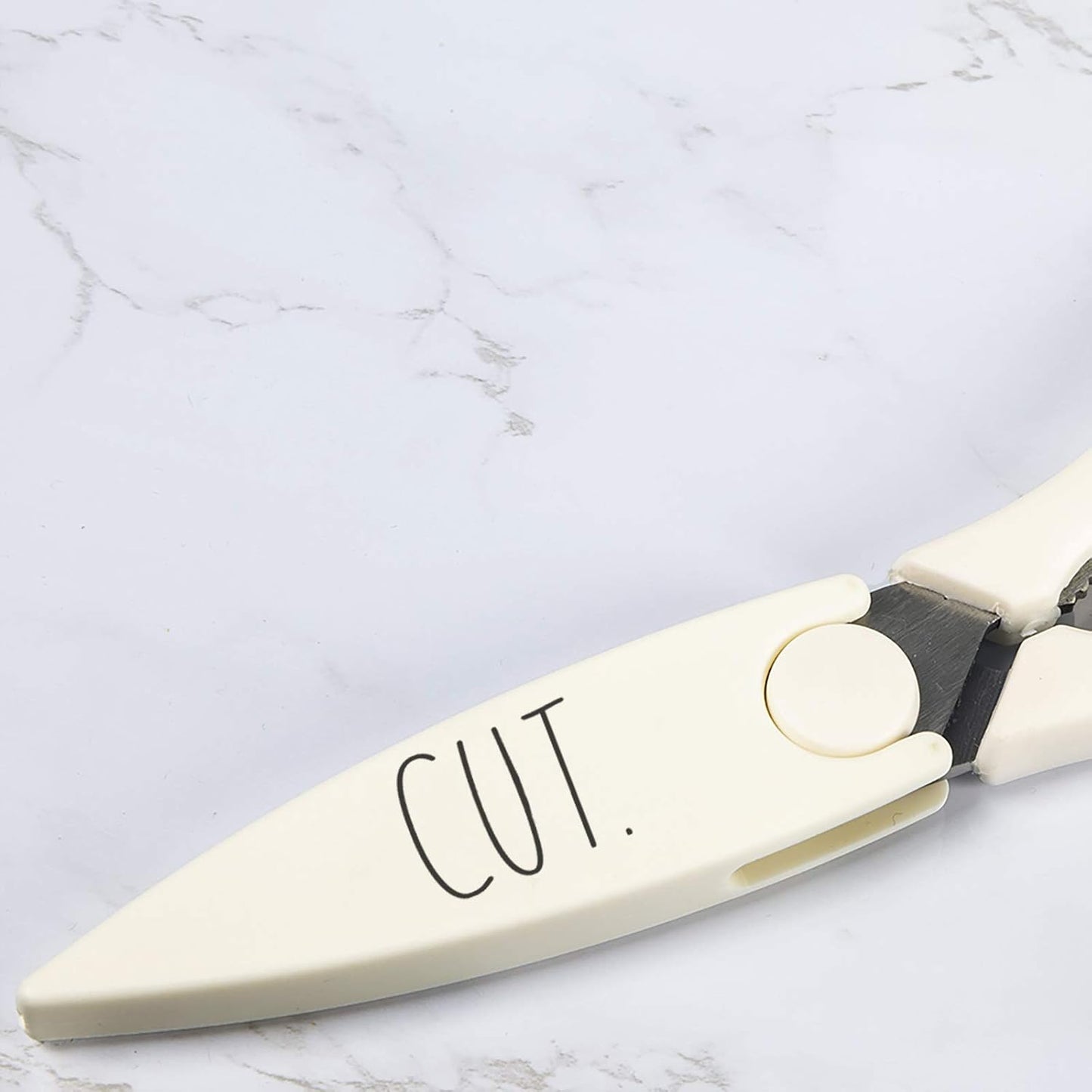 Kitchen Scissors- Stainless Steel Kitchen Shears, Cooking Scissors for Cutting Meat, Chicken, Herbs and Produce with Blade Cover and Soft Grip Handles (Blue)
