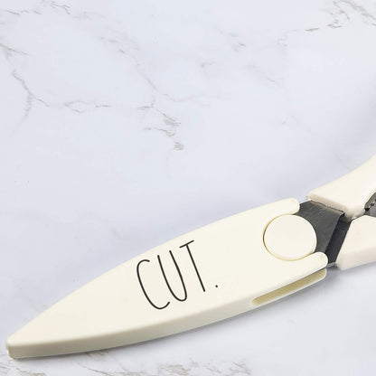 Kitchen Scissors- Stainless Steel Kitchen Shears, Cooking Scissors for Cutting Meat, Chicken, Herbs and Produce with Blade Cover and Soft Grip Handles (Blue)