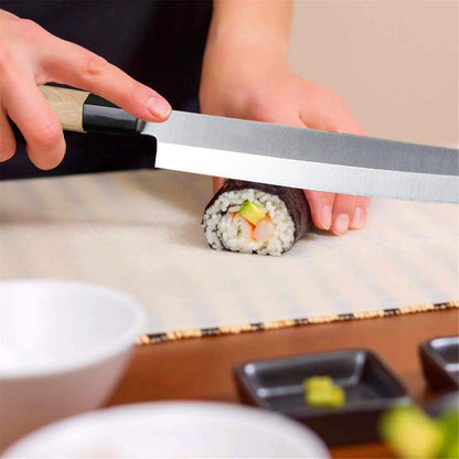 Waterboss,Japanese Sushi Chef Knife Salmon Knife Slicer Razor Sharp Sashimi Watermelon Knives, 5Cr15mov Stainless Steel Sashimi Yanagiba Knife, Maple Handle, 11.8inch (300mm)