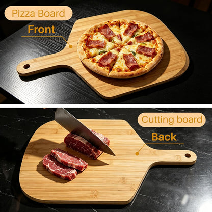 6 Pcs Acacia Wood Cutting Board with Handle, Small Wooden Charcuterie Boards, Decorative Bulk Serving Boards for Kitchen Cheese Bread (12 x 6 x 0.6 Inch)