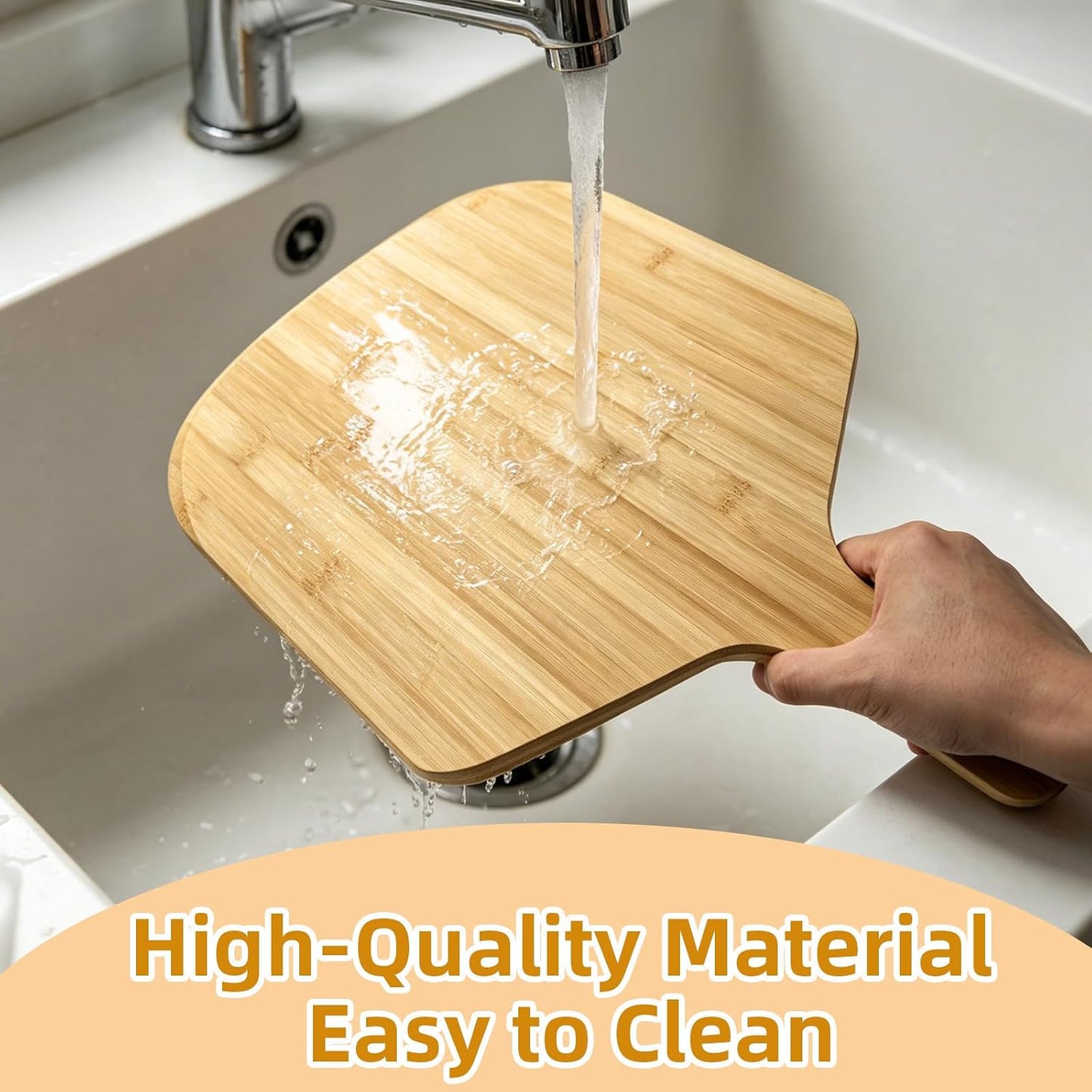 6 Pcs Acacia Wood Cutting Board with Handle, Small Wooden Charcuterie Boards, Decorative Bulk Serving Boards for Kitchen Cheese Bread (12 x 6 x 0.6 Inch)