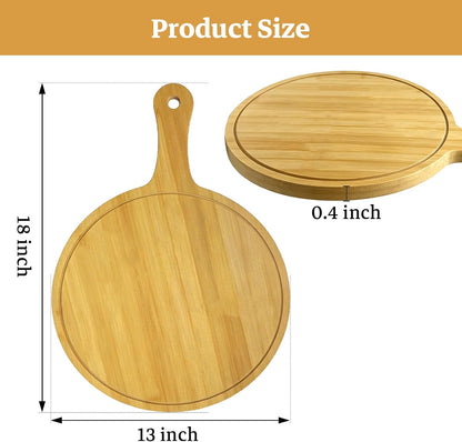 6 Pcs Acacia Wood Cutting Board with Handle, Small Wooden Charcuterie Boards, Decorative Bulk Serving Boards for Kitchen Cheese Bread (12 x 6 x 0.6 Inch)