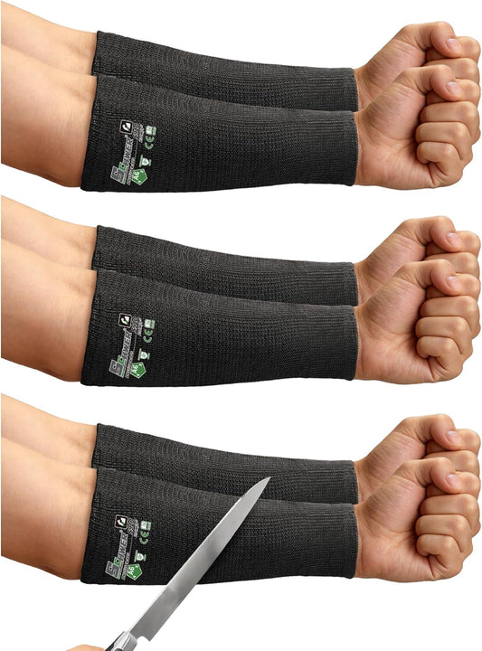3 Pairs AIR-SKIN ANSI A6 Cut Resistant Arm Sleeves, S910, 9in | Cooling fabric , High Risk Cut Protection, for Thin Skin, Gardening, Farming, Yard Work, Pet Grooming, Industrial Tasks