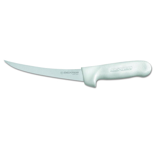 Sani-Safe S131F-6-PCP 6" Flexible Curved Boning Knife with Polypropylene Handle