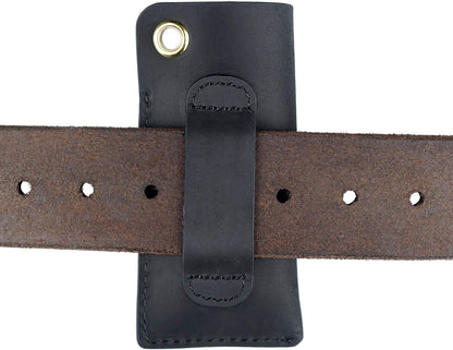 VIPERAED PJ11 EDC Small Leather Sheath for Belt,Leather Holster for Small Flashlight,Utility Small Leather Knife Sheath,Leather EDC Pocket Slip for Small Multitools