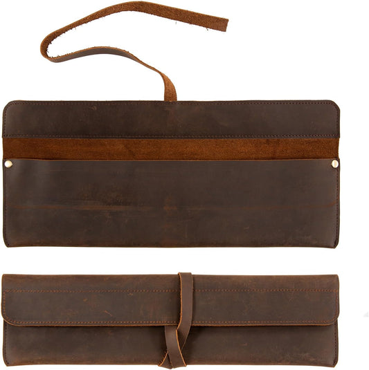 Leather Chef Knife Sheath,Single Chef Knife Case Bag Roll for Traval,Sheaths for Chef's Kitchen knives,Tool Organizer Pouch Culinary Accessories Cooking Tools Roll,Gifts for Men