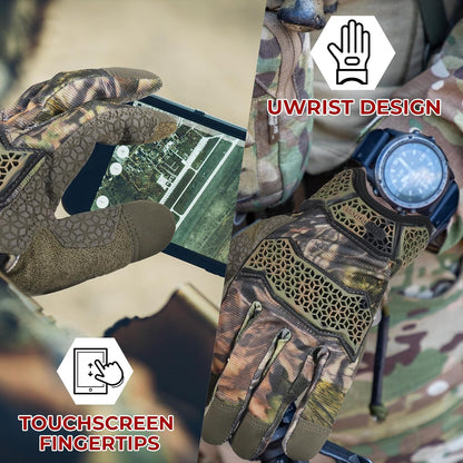 HANDLANDY Work Gloves for Men & Women, Utility Mechanic Working Gloves Touch Screen, Flexible Gardening Gloves for Yard