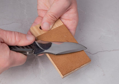 BPSKNIVES Knife Polishing Board for Careful Blade Polishing and Final Edge Refinement, Leather Strop with Polishing Compound for Knife Maintenance