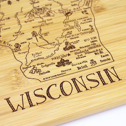 Totally Bamboo A Slice of Life New Jersey State Serving and Cutting Board, 11" x 8.75" - Colors B