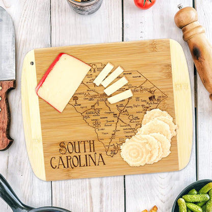 Totally Bamboo A Slice of Life New Jersey State Serving and Cutting Board, 11" x 8.75" - Colors A