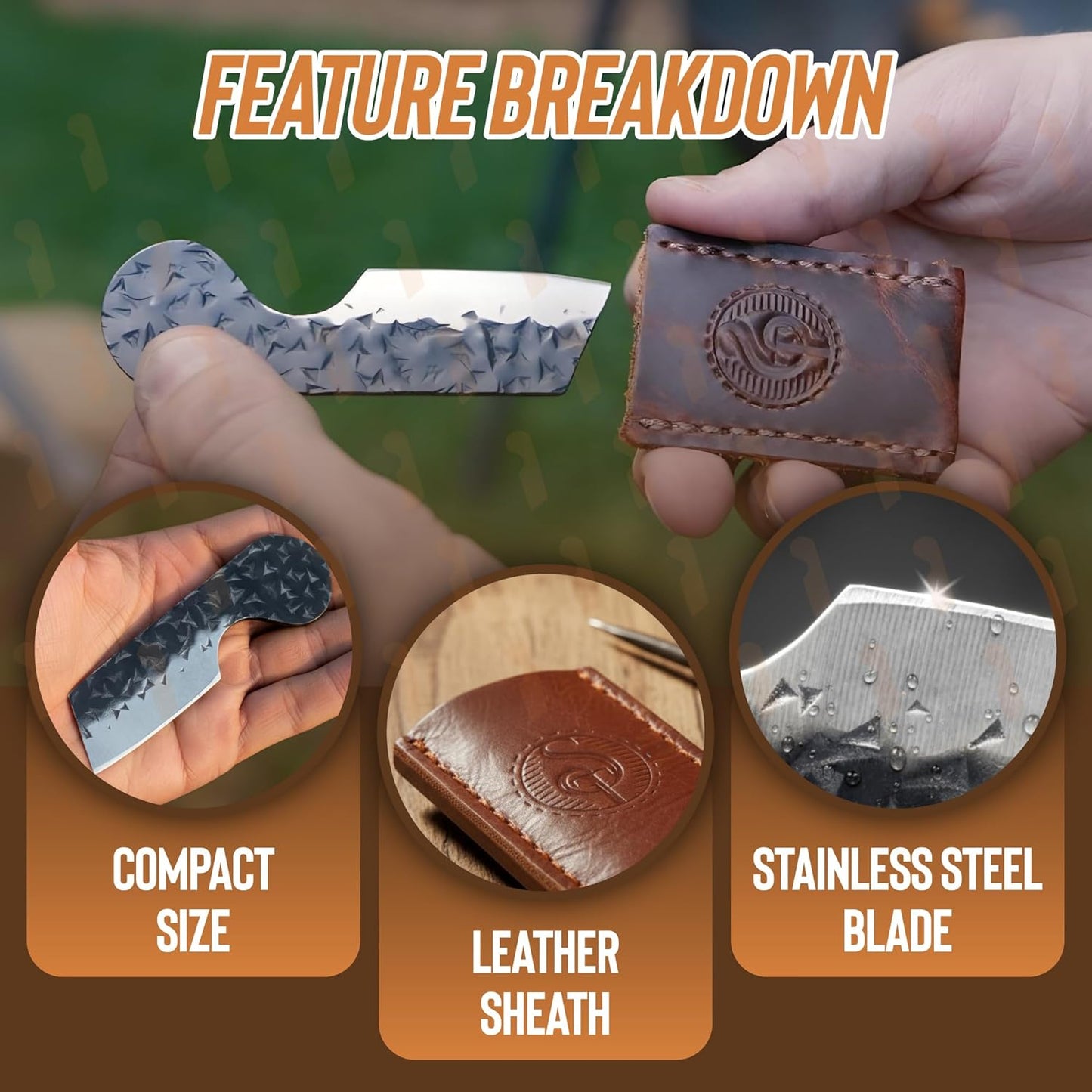 Southern Trapper Mini Pocket Knife with Leather Sheaths - Pack of 2 - Fathers Day Gift - Compact EDC Knife Set for Camping, Hiking, Hunting, and Everyday Carry Gifts - Pocket Knives for Men and Women