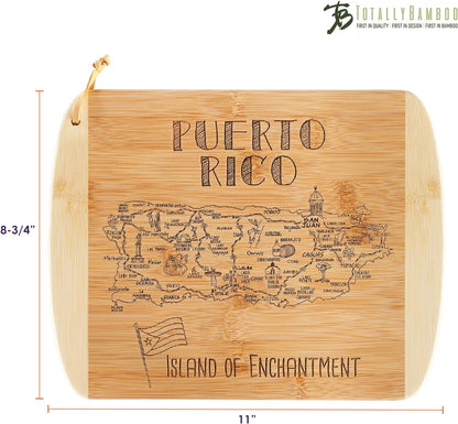 Totally Bamboo A Slice of Life New Jersey State Serving and Cutting Board, 11" x 8.75" - Colors A