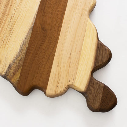 Totally Bamboo Rock & Branch Series Shiplap Michigan State Shaped Wood Serving and Cutting Board | Great for Wall Art