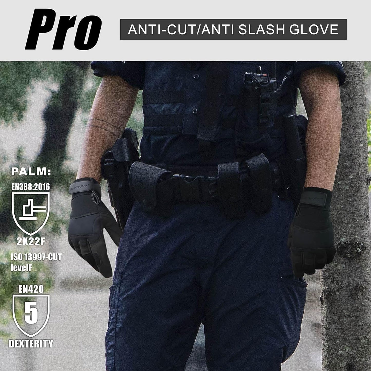 Needle Puncture & Thorn Proof Gloves, Level 3 Needlestick Resistant, A9 Cut Resistant Gloves