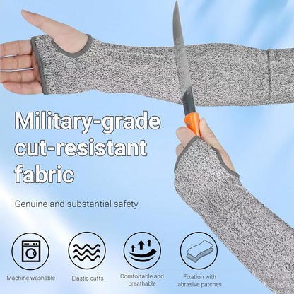 Cut Resistant Arm Sleeves, Protective Forearm Guards for Thin Skin, Gardening & Work 1 Pair