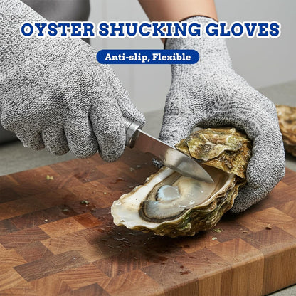 Cut Resistant Gloves Level 5 Safety Work Gloves Food Grade Puncture Resistant Meat Cutting Glove for Chef Butcher Firm Grip Gardening Woodworking Carving Fishing Outdoor Use Size L