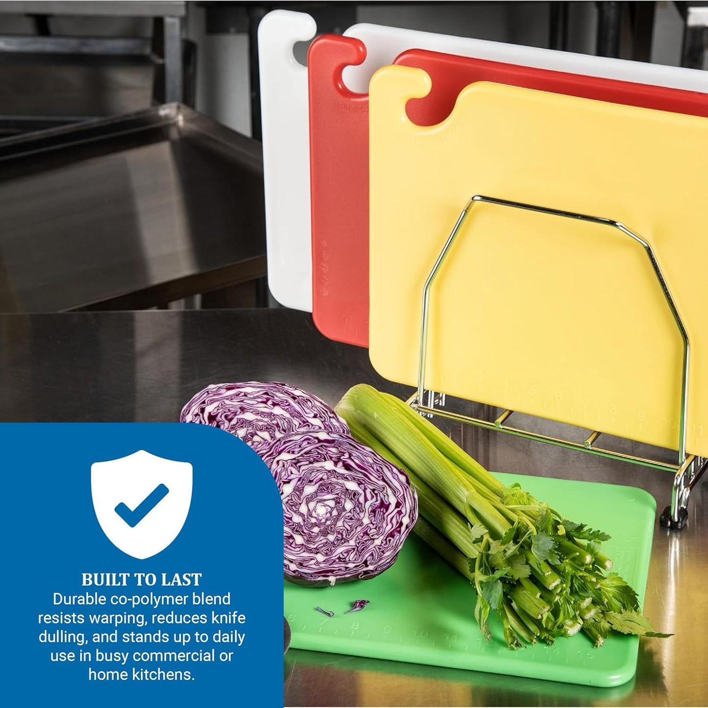Carlisle FoodService Products CB1218QS 4 Piece Cut-N-Carry Board System Set with Free Smart Chart, 18" Length x 12" Width x 1/2" Thick