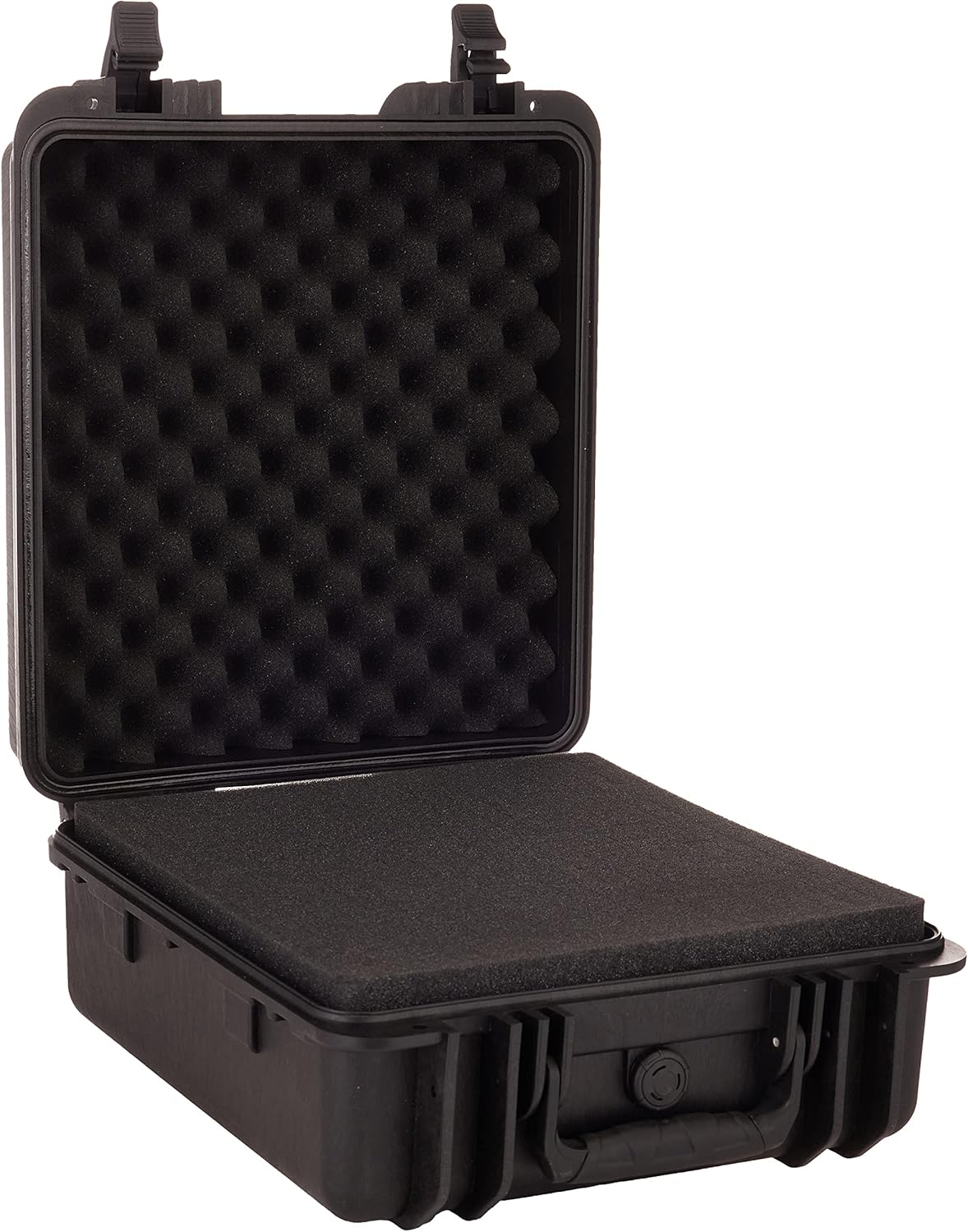 Monoprice Weatherproof/Shockproof Hard Case - Black Ip67 Level Dust and Water Protection Up to 1 Meter Depth with Customizable Foam, 10" x 9" x 7", 6.6 Liter