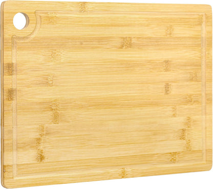 Utoplike Extra Large XXXL Bamboo Cutting Board 24 x16 Inch, Largest Wooden Butcher Block for Turkey, Meat, Vegetables, BBQ, Over the Sink Chopping Board with Handle and Juice Groove, Thickness 1.25"