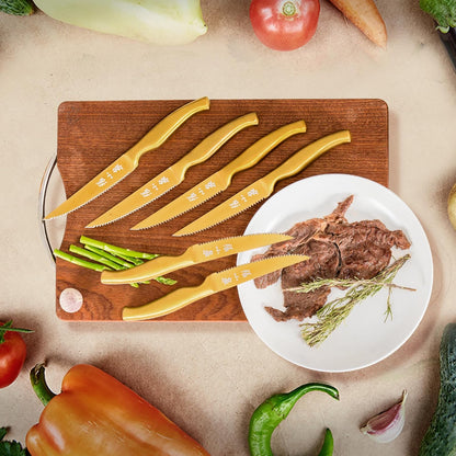 ZHANG XIAO QUAN Knife Set with White Block, High Carbon Stainless Steel Sharp Blades, Built-in Sharpener Kitchen Knife Block Set for Home Cooking