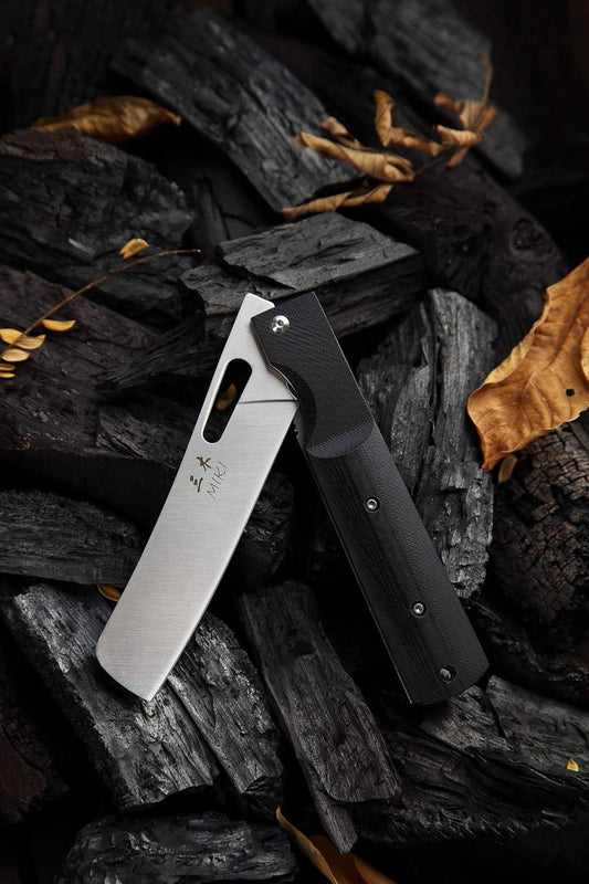 Miki 2 piece set 440A stainless steel Blade Japanese pocket folding Chef knife peeling utility knife fruit knif g10 Handle Camping BBQ trip Outdoor Portable kitchen knife