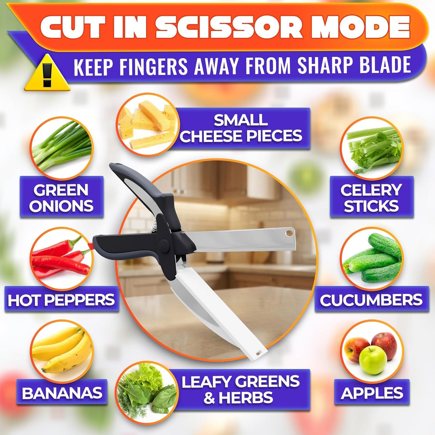 Stainless Steel Poultry Shears – Heavy Duty Kitchen Shears for Food with Hardened Blades, One-Hand Safety Lock, Spring Mechanism, Dishwasher Safe – Chicken, Meat Cutting, Turkey, Fish, and Vegetables