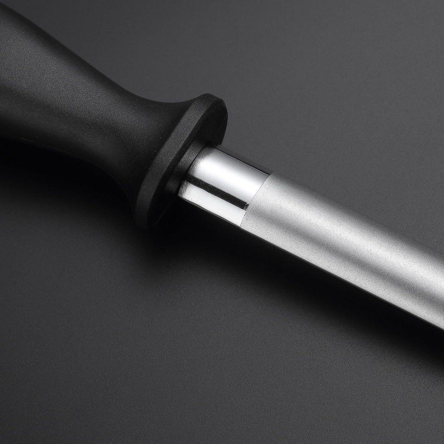 Diamond Honing Steel 10 inch Professional Knife Sharpening Steel, Flat Knife Honing Rod, Diamond Carbon Steel, Sharpener for Honing Knife Blades, Chef Knives
