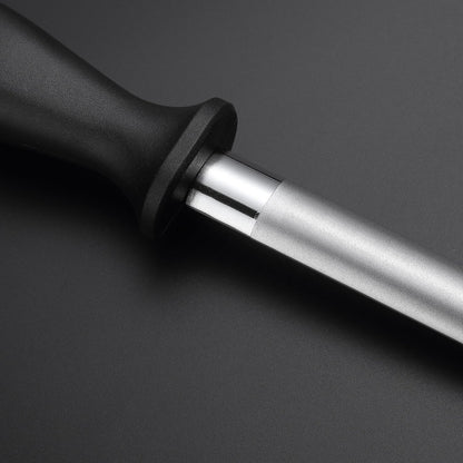 Diamond Honing Steel 10 inch Professional Knife Sharpening Steel, Flat Knife Honing Rod, Diamond Carbon Steel, Sharpener for Honing Knife Blades, Chef Knives