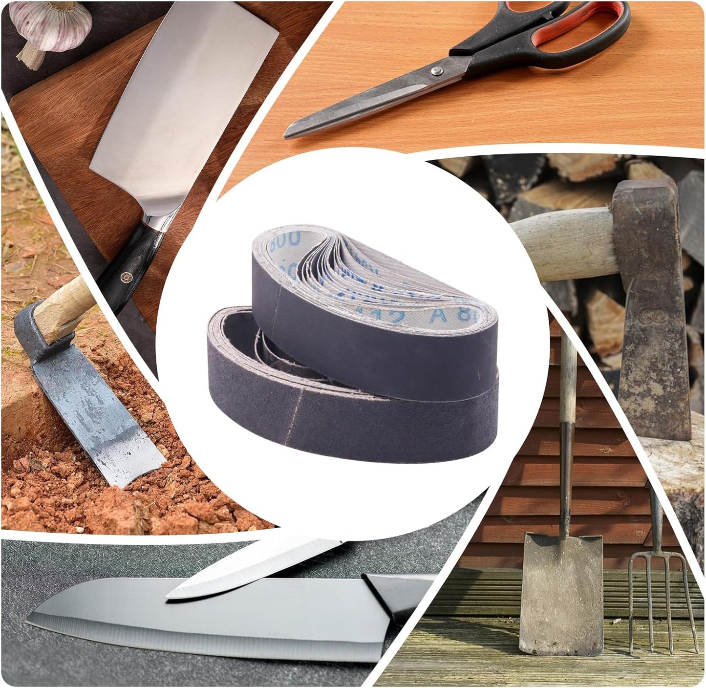 1x30 Inch Silicon Carbide Sanding Belts, 4 PCS Each of 80,120, 240, 400, 800,1000 Grits Knife Sharpening Belt Kits for 1 x 30 Inch Belt Sander, 24 Pack