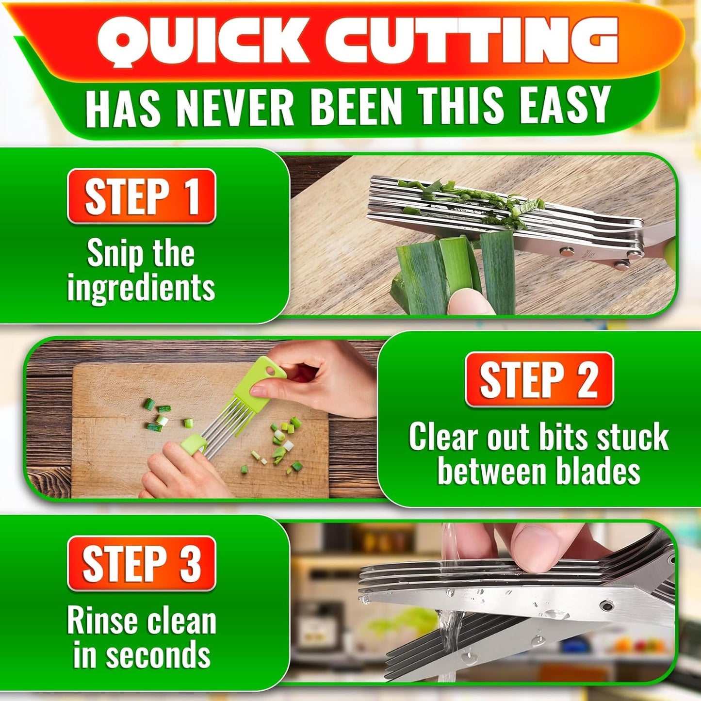 Stainless Steel Poultry Shears – Heavy Duty Kitchen Shears for Food with Hardened Blades, One-Hand Safety Lock, Spring Mechanism, Dishwasher Safe – Chicken, Meat Cutting, Turkey, Fish, and Vegetables