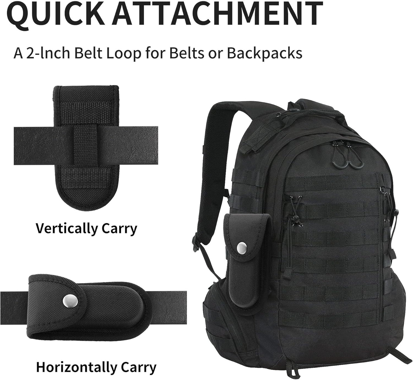 2Pcs Nylon Pocket Knife Sheath, 5''-5.5'' Multitool Pouch, Folding Knife Belt Sheath with Snap Closure and Horizontal or Vertical Carry Belt Loop, Multitool Case for Outdoor or Daily Use, Larger Size