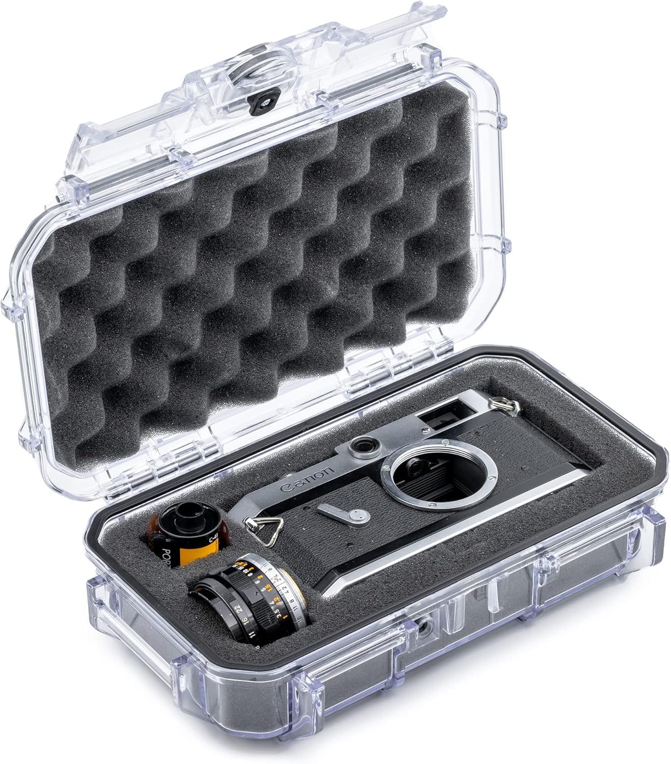 Evergreen 56 Waterproof Dry Box Protective Case with Pick & Pluck Foam - Travel Safe/Mil Spec/USA Made - for Cameras, Phones, Camping, Fishing, Hiking, Water Sports, Knives, Survival (Clear)