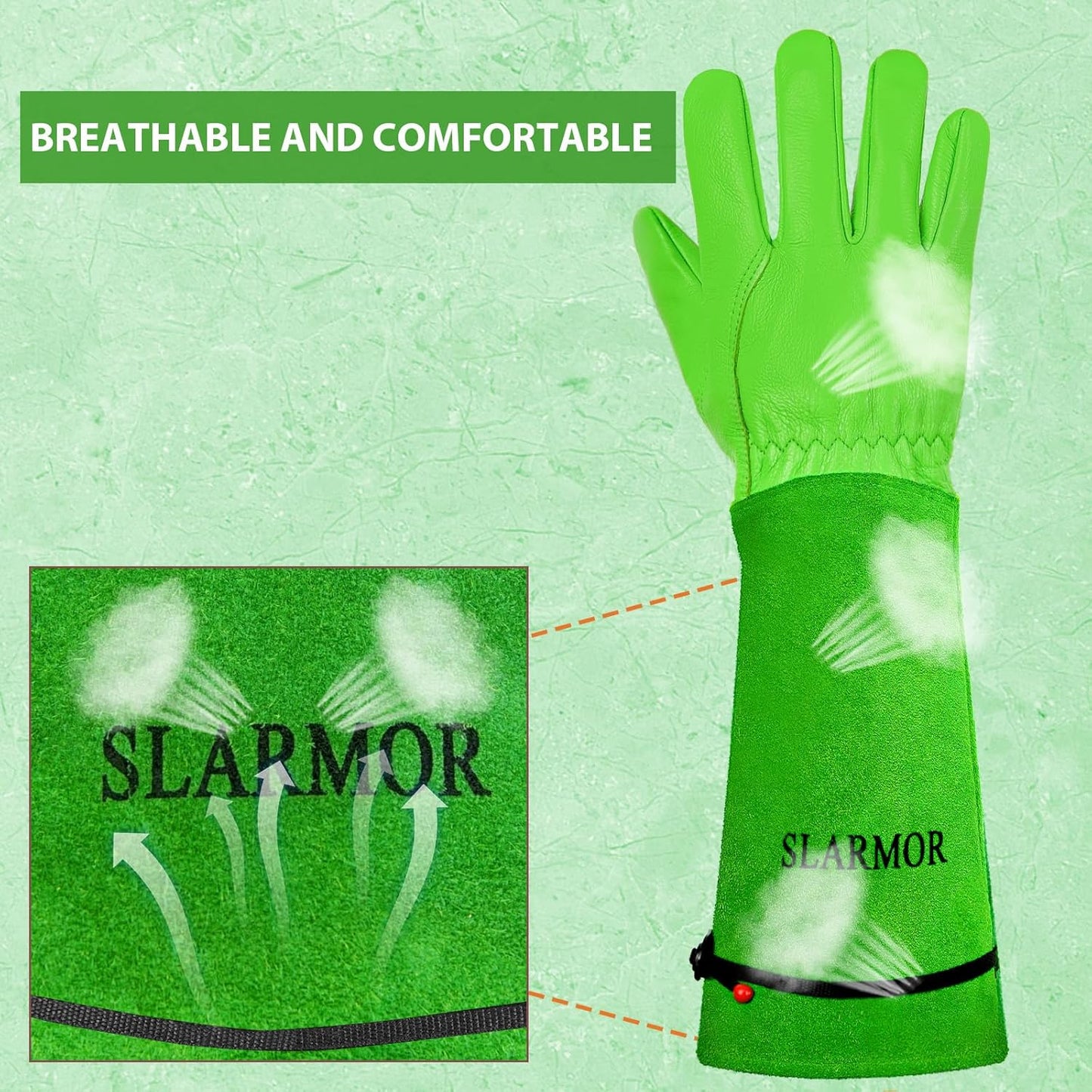 Long Gardening-Gloves Women/Men-Thorn proof Rose Pruning Heavy Duty Gauntlet, Best Garden Gifts for Gardener-L