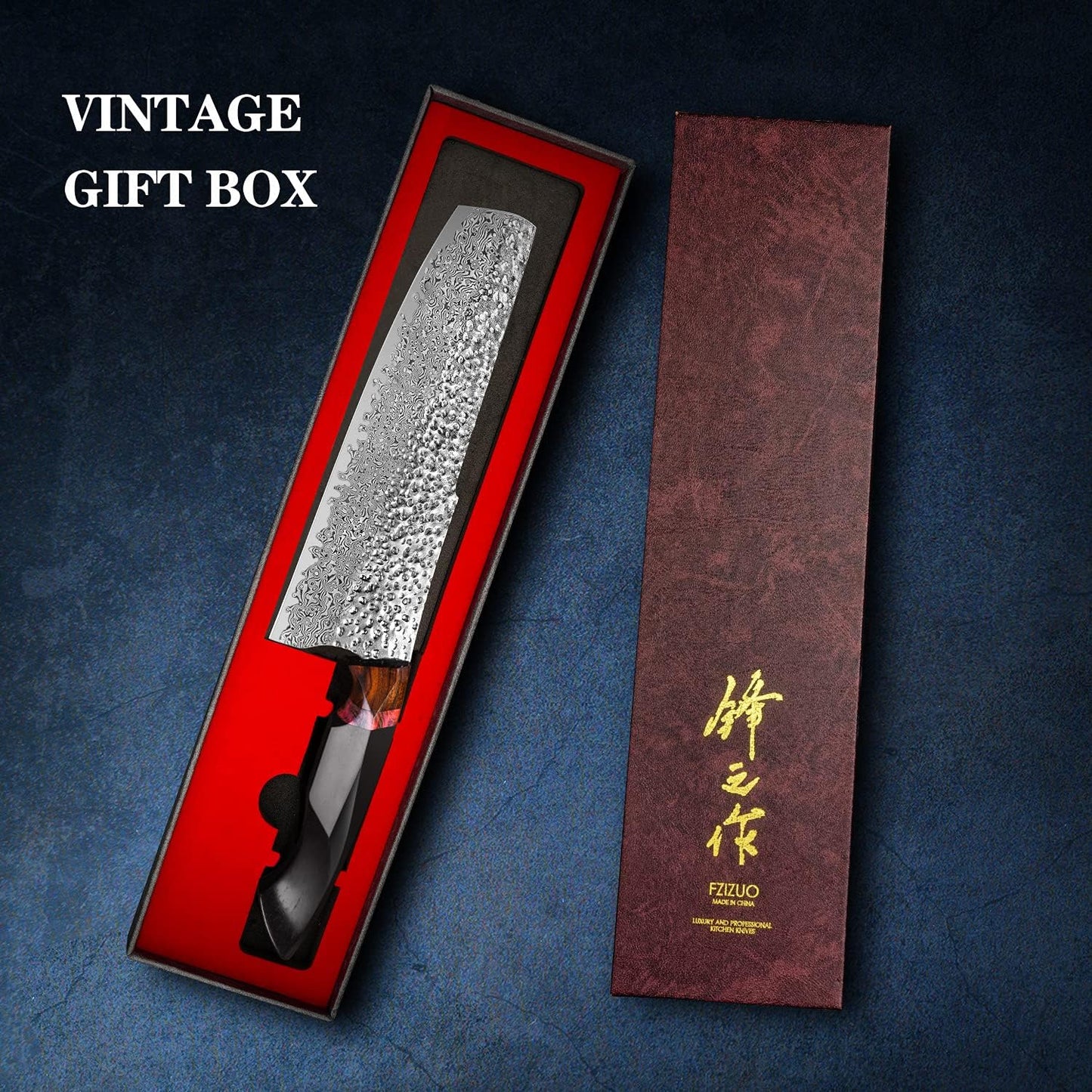 7.9in nakiri chef knife,handmade damascus steel blade ebony handle,japanese style kitchen vegetable knife with leather sheath,cutting cooking knives for kitchen