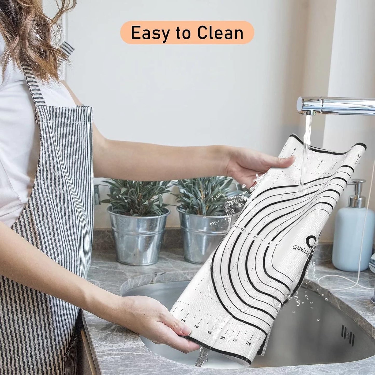 Silicone Pastry Baking Mat Dough - 16x24Inch Large Non Stick Slip Cookie Bread Rolling Mats Sheet, Kitchen Counter Kneading Cooking Board Pad Matt with Measurement for Pie Pizza Cookies Fondant Making
