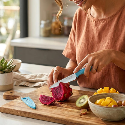 6PCS Paring Knives, Stainless Steel Paring Knife Set with Matched Knife Sheath, 4 Inch Peeling Fruit Vegetable Kitchen Knife, German Steel, PP Plastic Handle