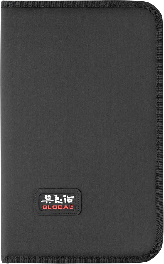 Global G-666/07-Knife Portfolio with 7 Pockets, Black Knife Carrier