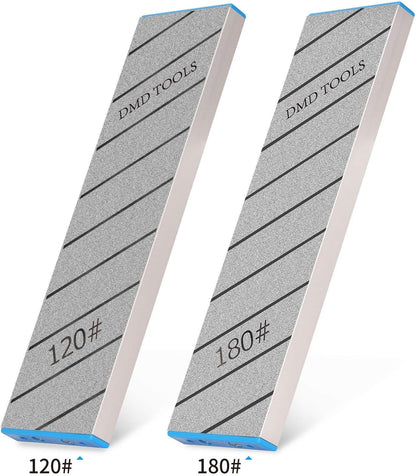 | DMD Double-Sided Diamond Sharpening Stone | Delux Diamond Whetstone | Professional Bench Stone | Knife Chisel Honing Stone| 10 Inch | (150/400#) | Durable Quality and Exquisite Design