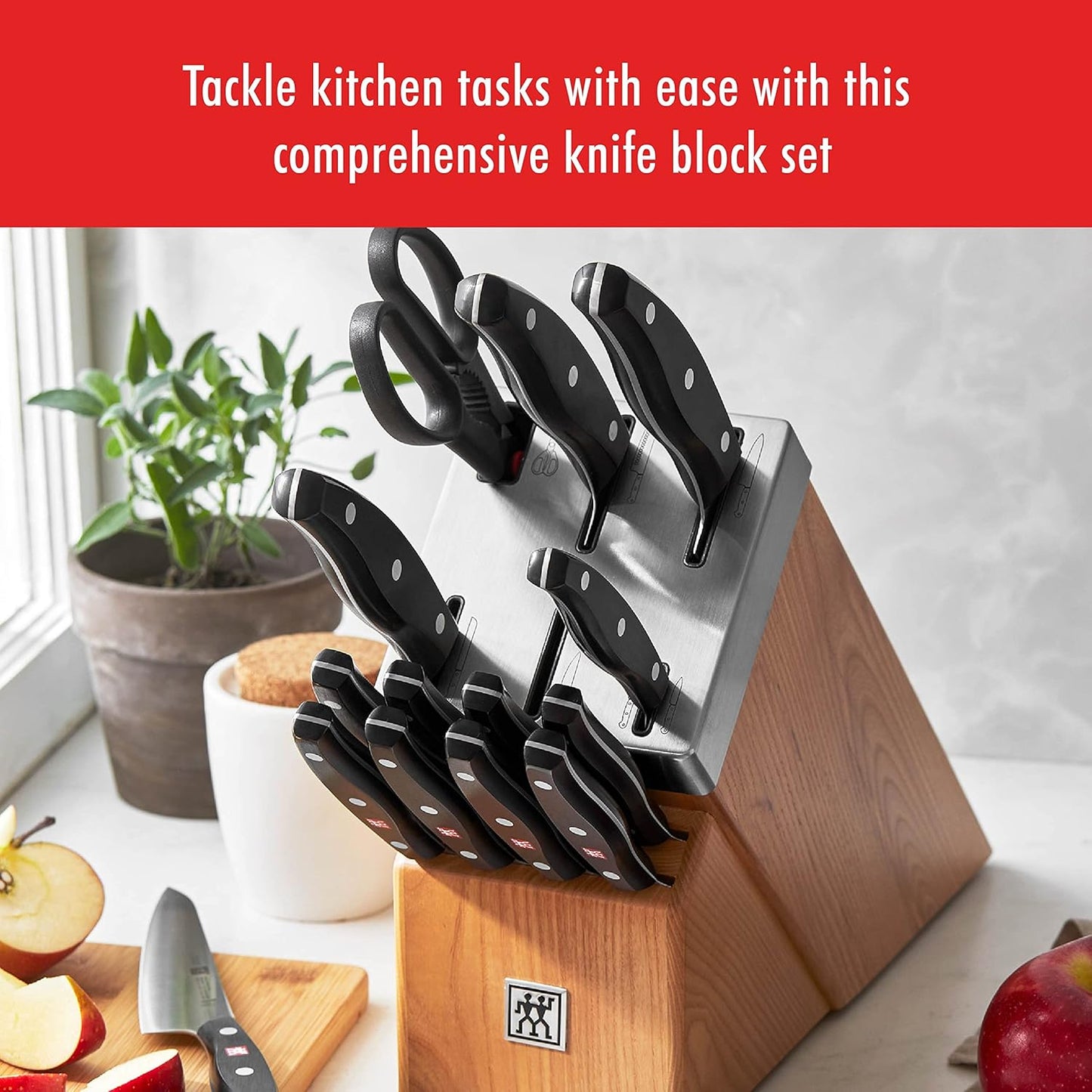 ZWILLING TWIN Signature 15-pc Self-Sharpening Knife Block Set - Brown