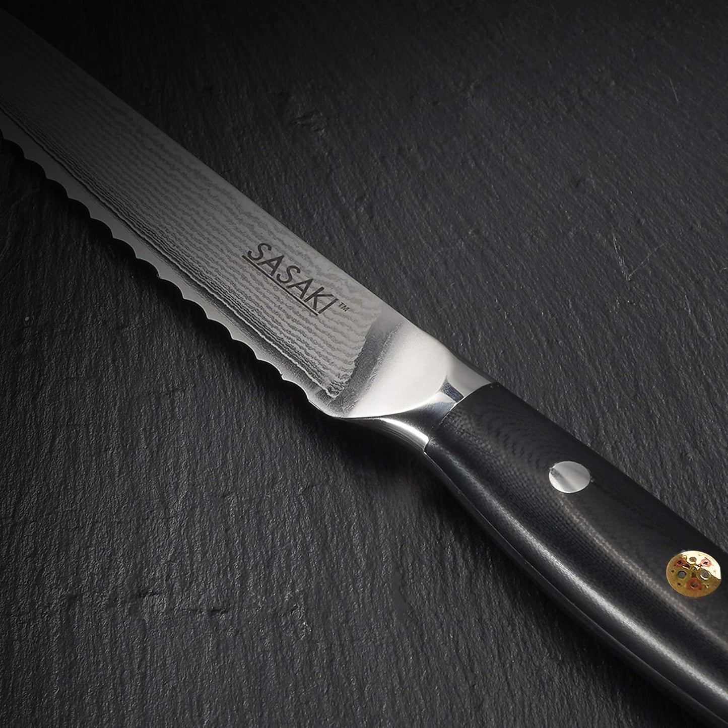 Sasaki 5228194 Masuta Japanese AUS-10 Stainless Steel Santoku Knife with Locking Sheath, 7-Inch