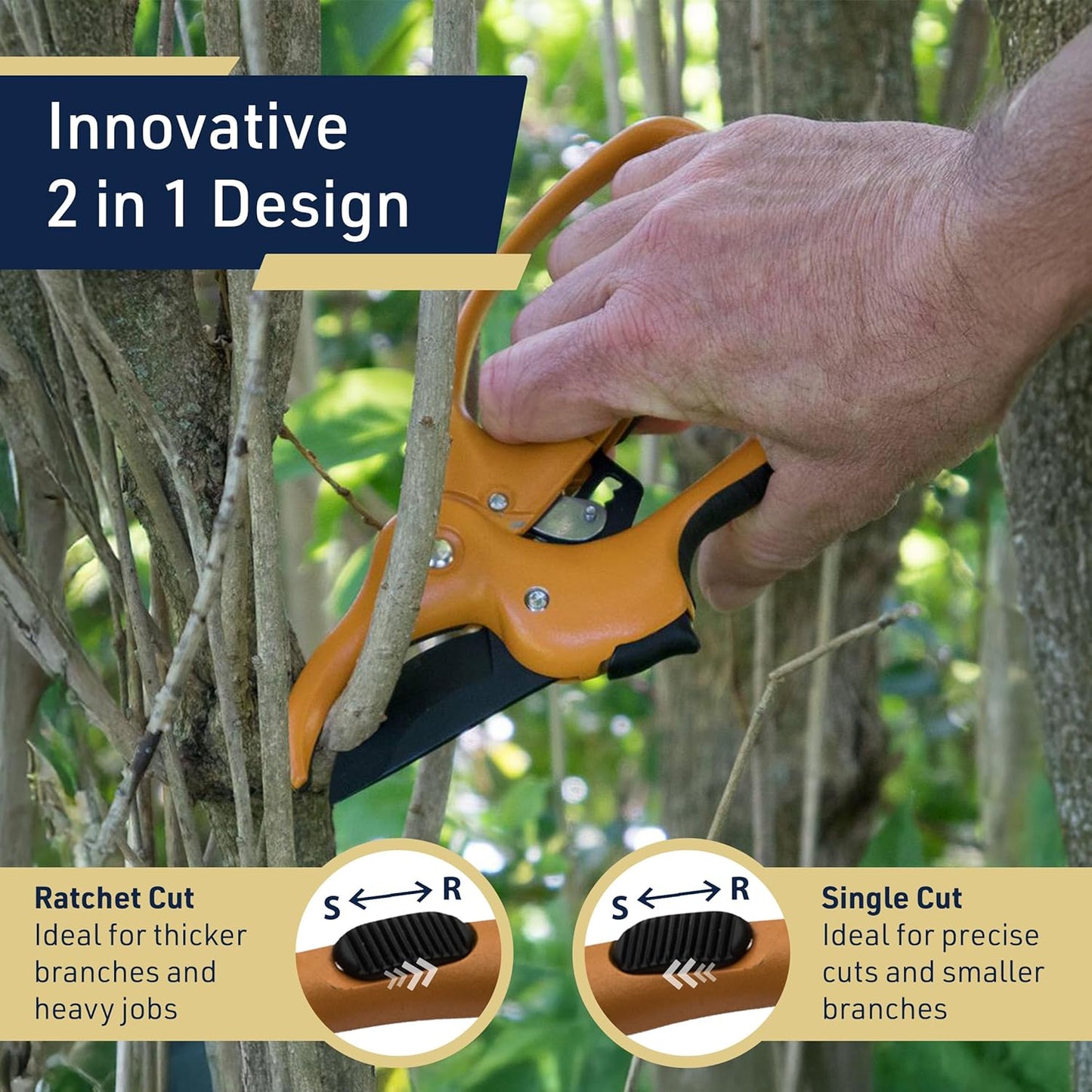Pruning Shears - Garden Scissors Florist Snips - 2.5” Blades - Flower Scissors for Cutting Fresh Flowers, Trimming, or Harvesting Herbs or Fruit - Pruners for Gardening Tools by Kings County Tools