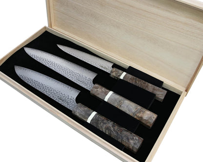 Cold Steel Japanese VG-10 Damascus 3-PC Kitchen Knife Set