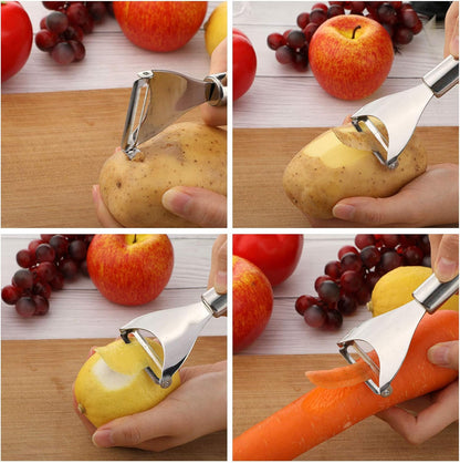 Patelai 2 Pieces Stainless Steel Lemon Citrus Peeler with Channel Knife and Orange Lemon Peelers for Cocktails Fruit Grater Zester Tools for Kitchen Bar Restaurant