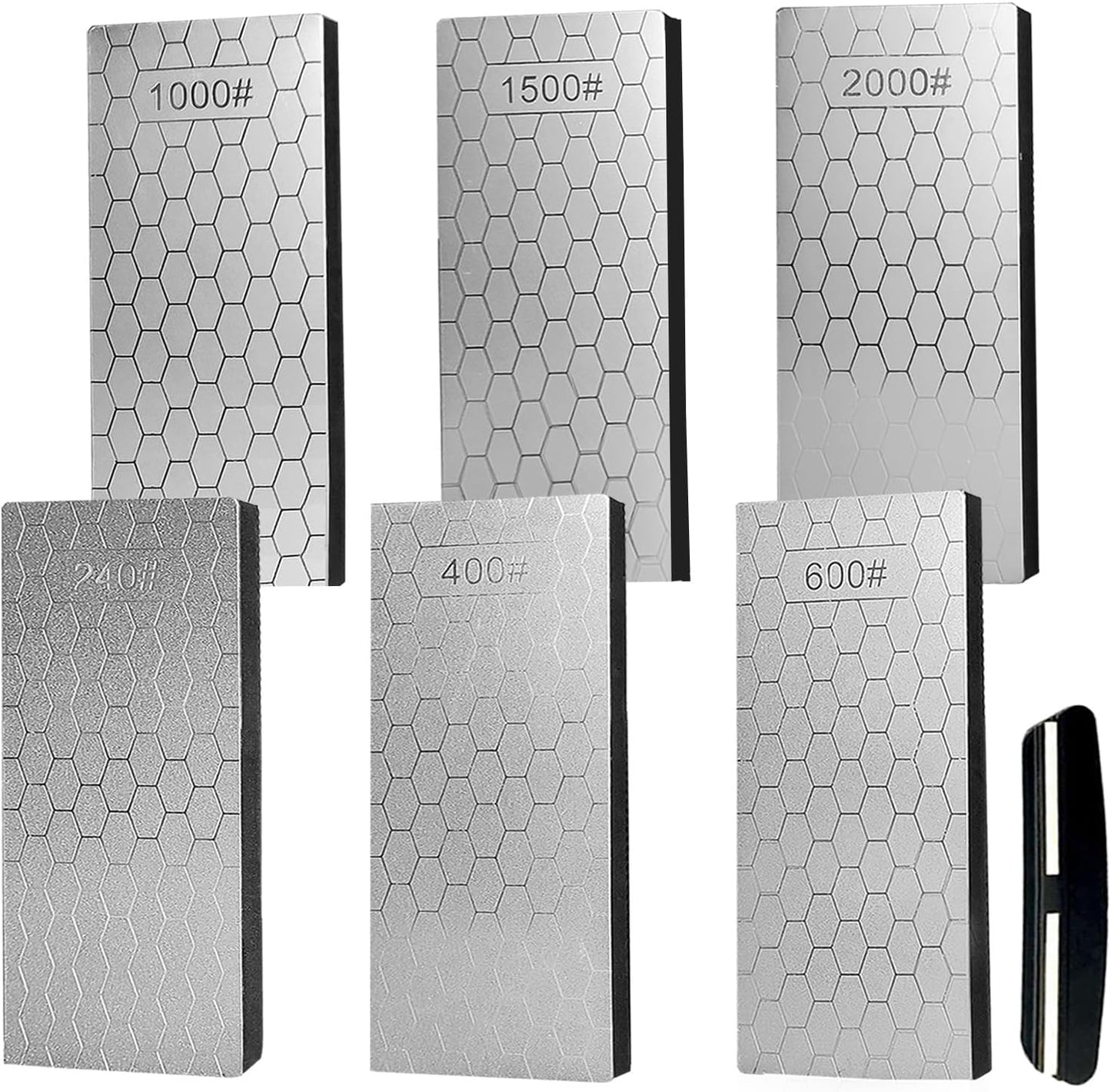 Diamond Sharpening Stone Set, Diamond sharpening plates for Scissors Knives Outdoor Tools From Coarse To Extra Fine (SET-D)