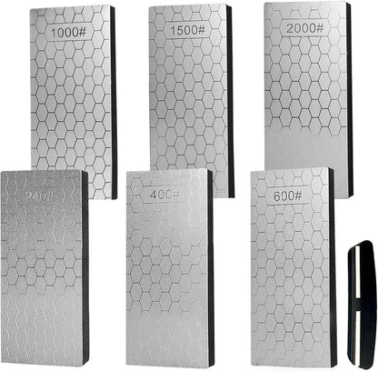 Diamond Sharpening Stone Set, Diamond sharpening plates for Scissors Knives Outdoor Tools From Coarse To Extra Fine (SET-D)