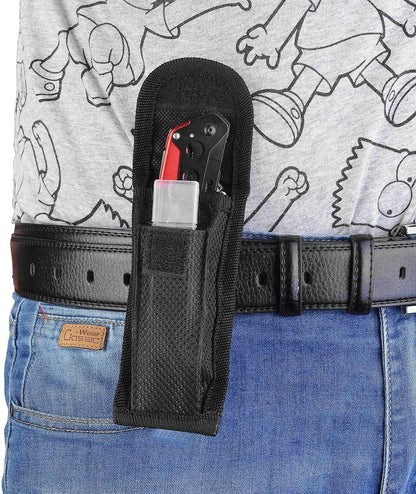 edcfans Folding Utility Knife Box Cutter with 5 Razor Blades, Pocket Utility Knives, Screwdriver, Saw, Lock Design, Clip and Holder for Belt, EDC Heavy Duty Work Knifes, Fathers Day Dad Gifts for Papa