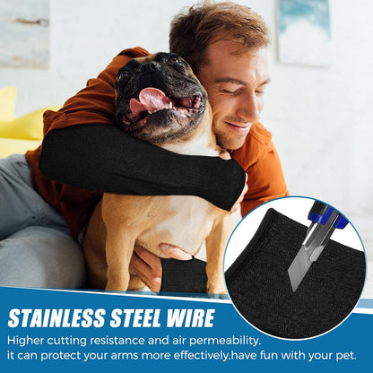 Geyoga 2 Pairs Arm Protection Sleeves Level 5 Cut Resistant, Forearm Protectors for Thin Skin and Bruising Men Women